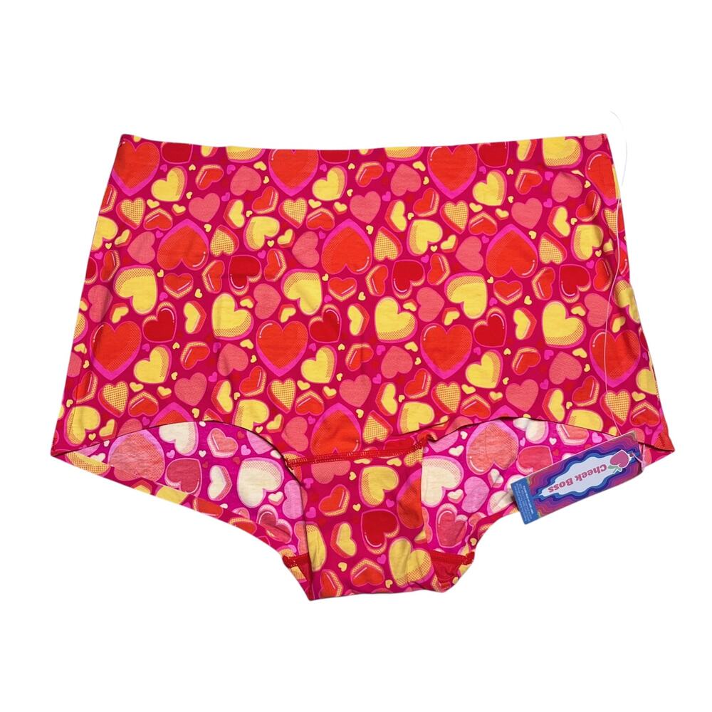 Cheek Boss Boyshort Panty Pop Hearts Size XL
